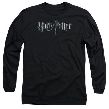 Harry Potter Logo Mens Long Sleeve Shirt Black Officially Licensed Officially Licensed