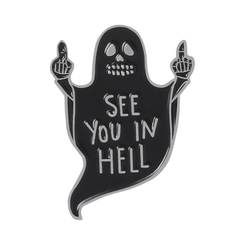 Happy Halloween Enamel Pin Trick