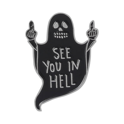 Happy Halloween Enamel Pin Trick