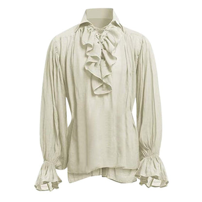 Medieval Vikings Shirts Ruffled Costume