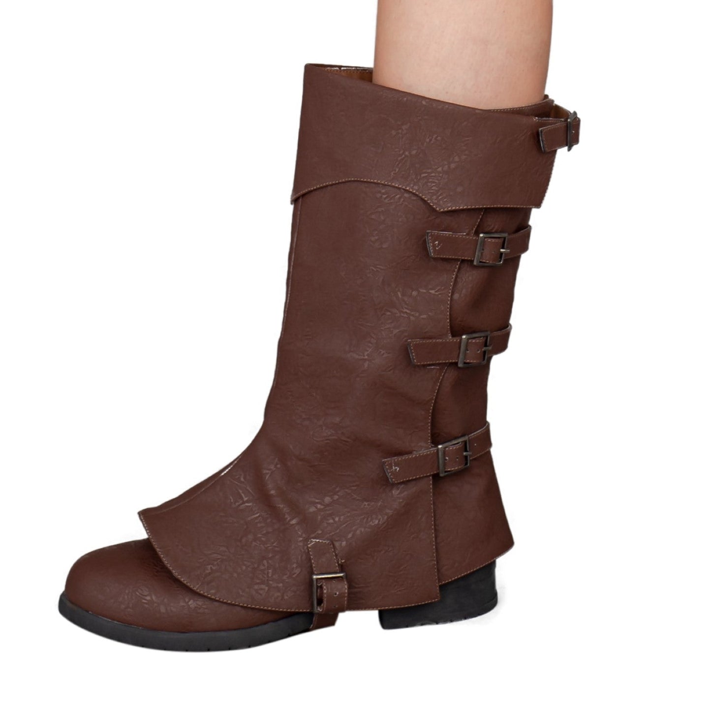 Brown Jedi Space Pirate Gotham Engineer Unisex Halloween Cosplay Costume Boots