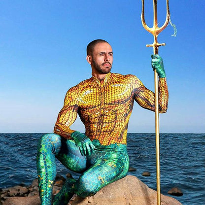 Aquaman Cosplay Superhero  Bodysuit Suit