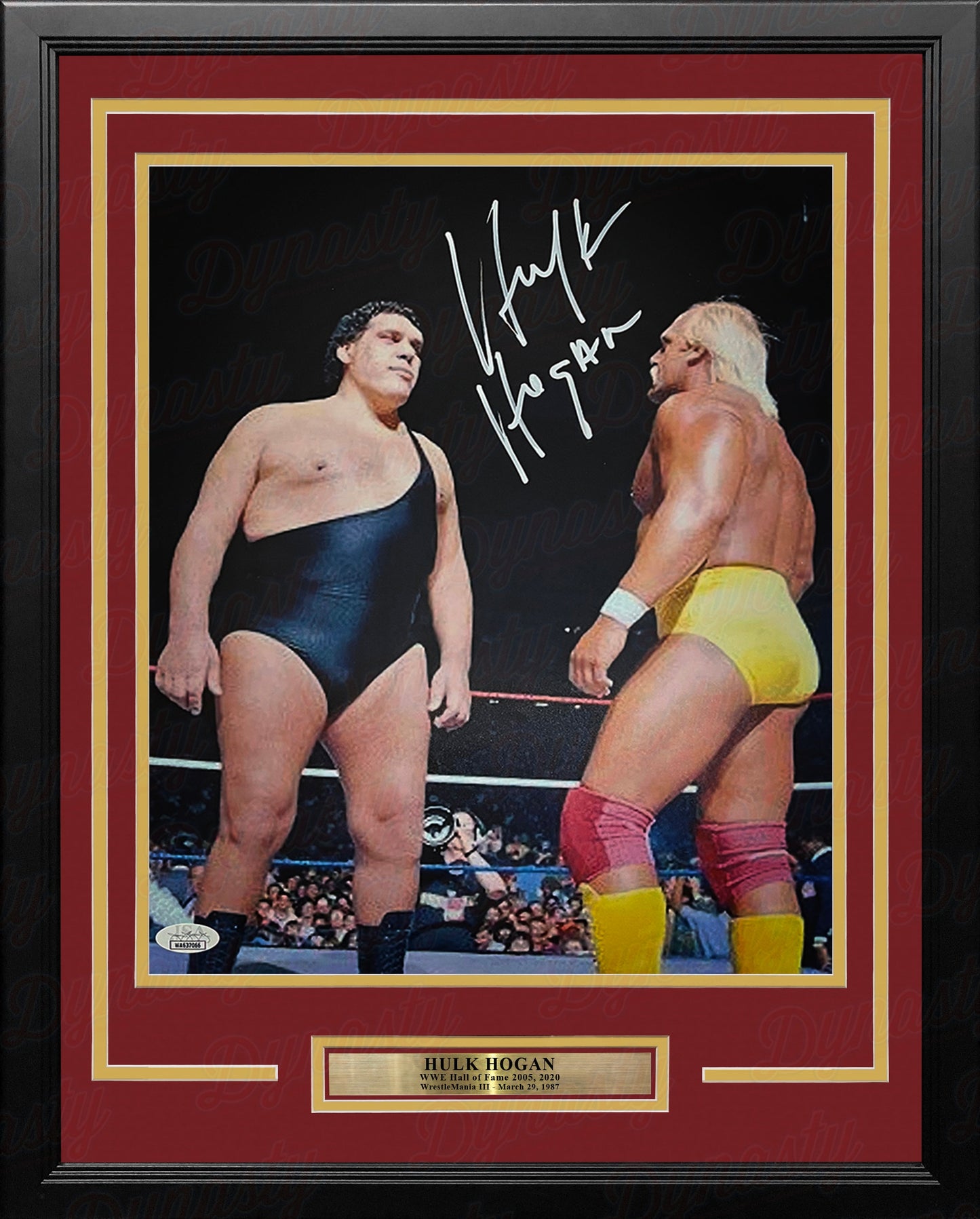 Hulk Hogan WrestleMania III Main Event Autographed Framed 11" x 14" WWE Wrestling Photo