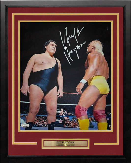Hulk Hogan WrestleMania III Main Event Autographed Framed 11" x 14" WWE Wrestling Photo