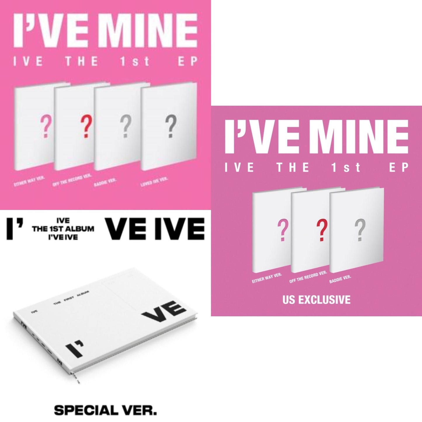 Ive - I've Mine 1St Ep & I've Ive (Volume 1/Special Version) & I've Mine - CD Bundle