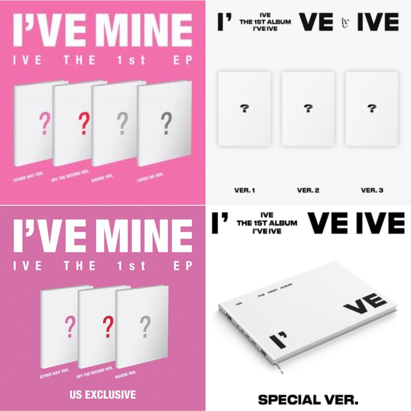 Ive - I've Mine 1St Ep & I've Ive: Vol.1 & I've Mine & I've Ive (Volume 1/Special Version) - CD Bundle