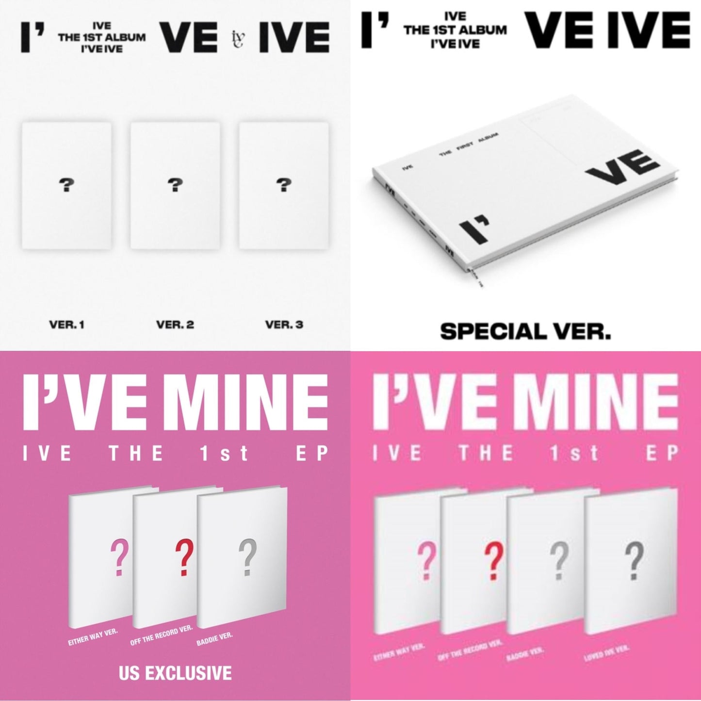 Ive - I've Ive: Vol.1 & I've Ive (Volume 1/Special Version) & I've Mine & I've Mine 1St Ep - CD Bundle