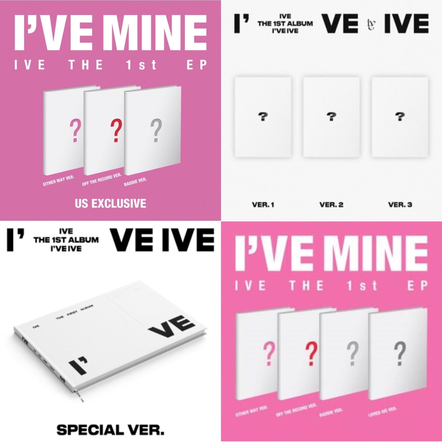 Ive - I've Mine & I've Ive: Vol.1 & I've Ive (Volume 1/Special Version) & I've Mine 1St Ep - CD Bundle
