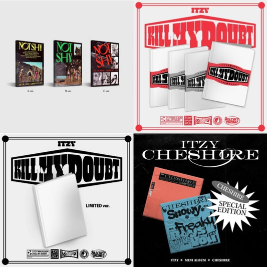 Itzy - Not Shy & Kill My Doubt (Standard) & Kill My Doubt (Limited Edition) & Cheshire Special Edition (Special Edition) - CD Bundle