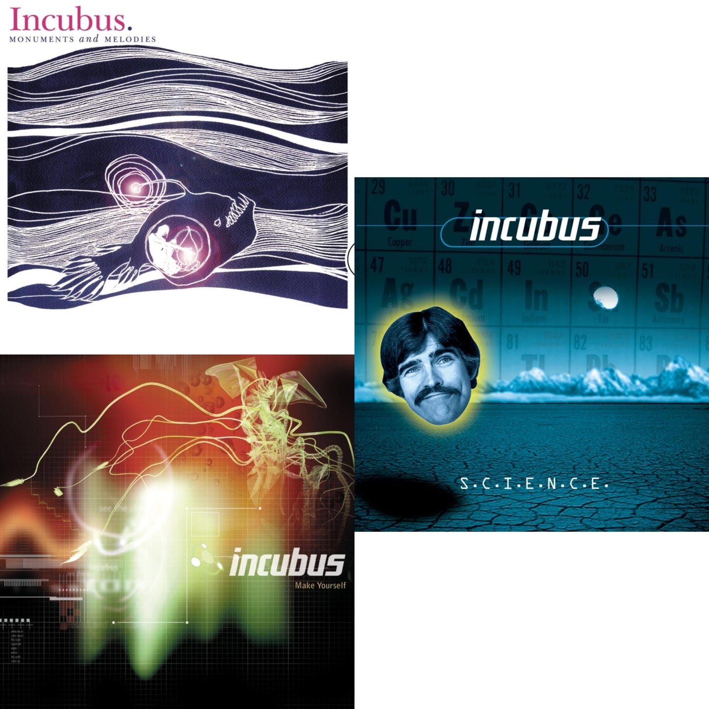 Incubus - S.C.I.E.N.C.E. & Make Yourself & Monuments And Melodies - CD Bundle