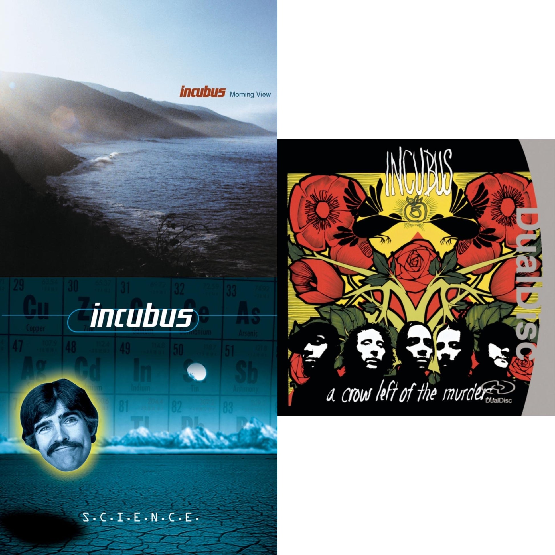 Incubus - S.C.I.E.N.C.E. & Crow Left Of The Murder & Morning View - CD Bundle