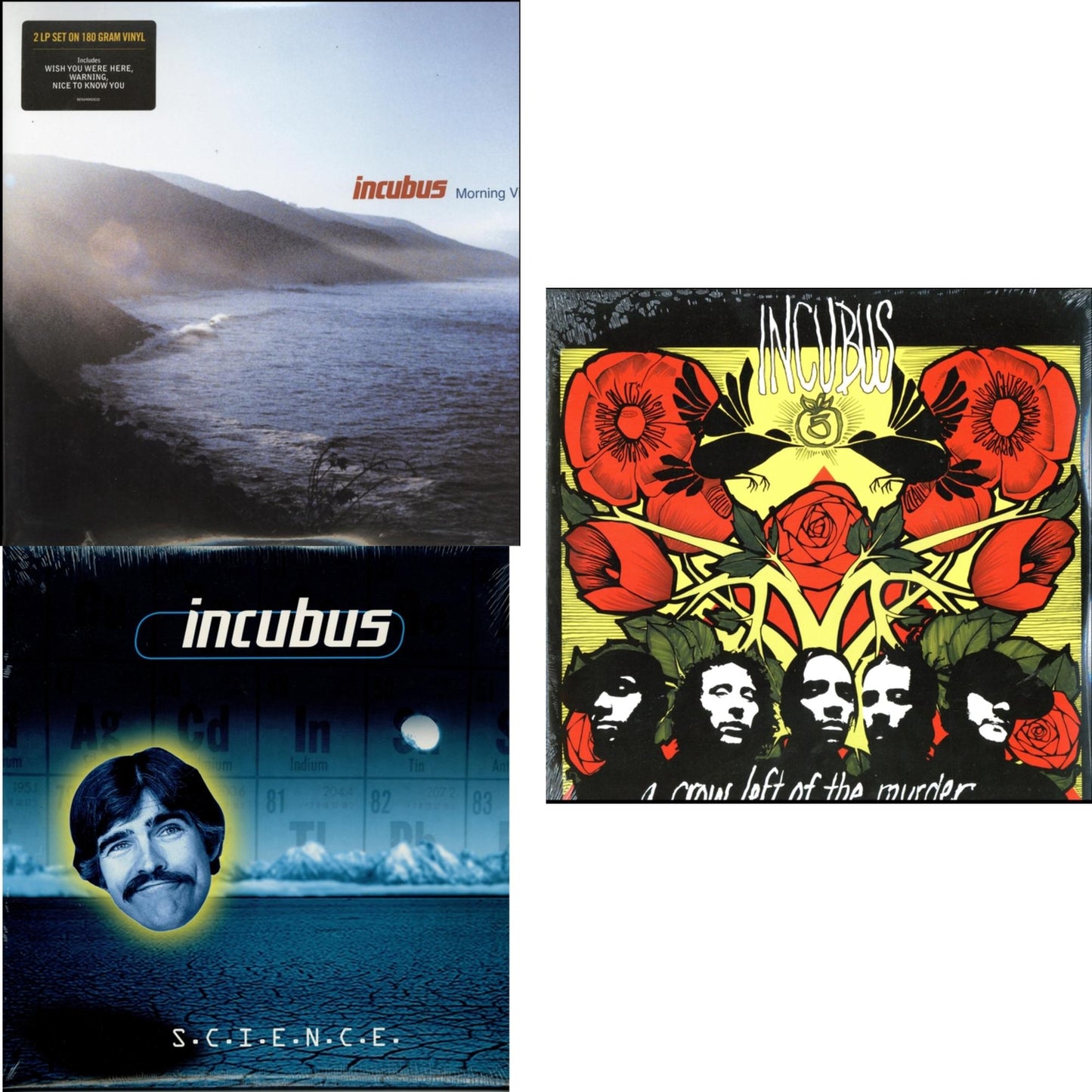 Incubus - Crow Left Of The Murder (2LP/180G) & Morning View (2LP/180G) & S.C.I.E.N.C.E. (180G)