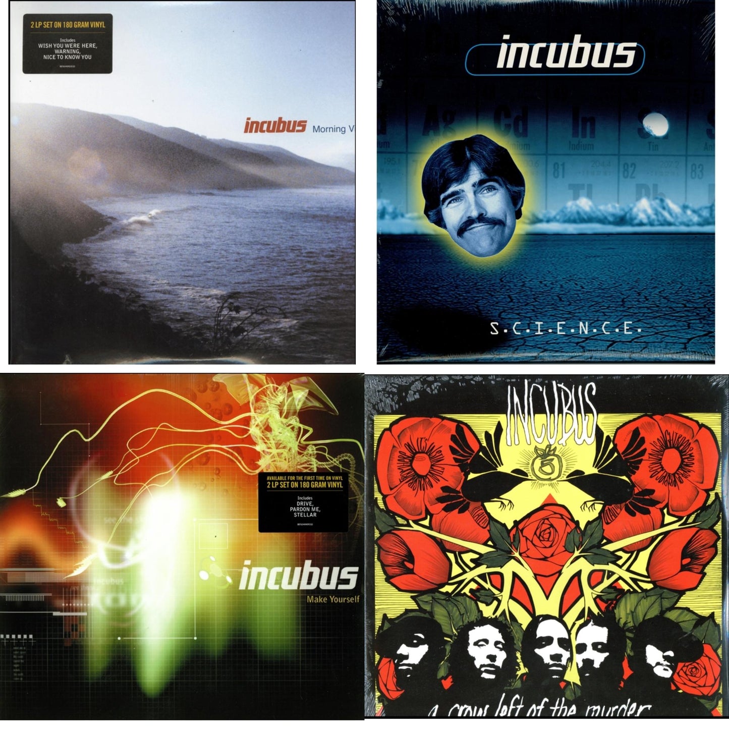 Incubus - Crow Left Of The Murder (2LP/180G) & Make Yourself (2LP/180G) & Morning View (2LP/180G) & S.C.I.E.N.C.E. (180G)