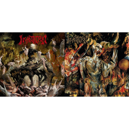 Incantation - Profane Nexus (Swamp Green With Red, White & Black Splatter LP Vinyl) & Infernal Storm (Translucent Gold With Swamp Green, Red & White Splatter LP Vinyl)