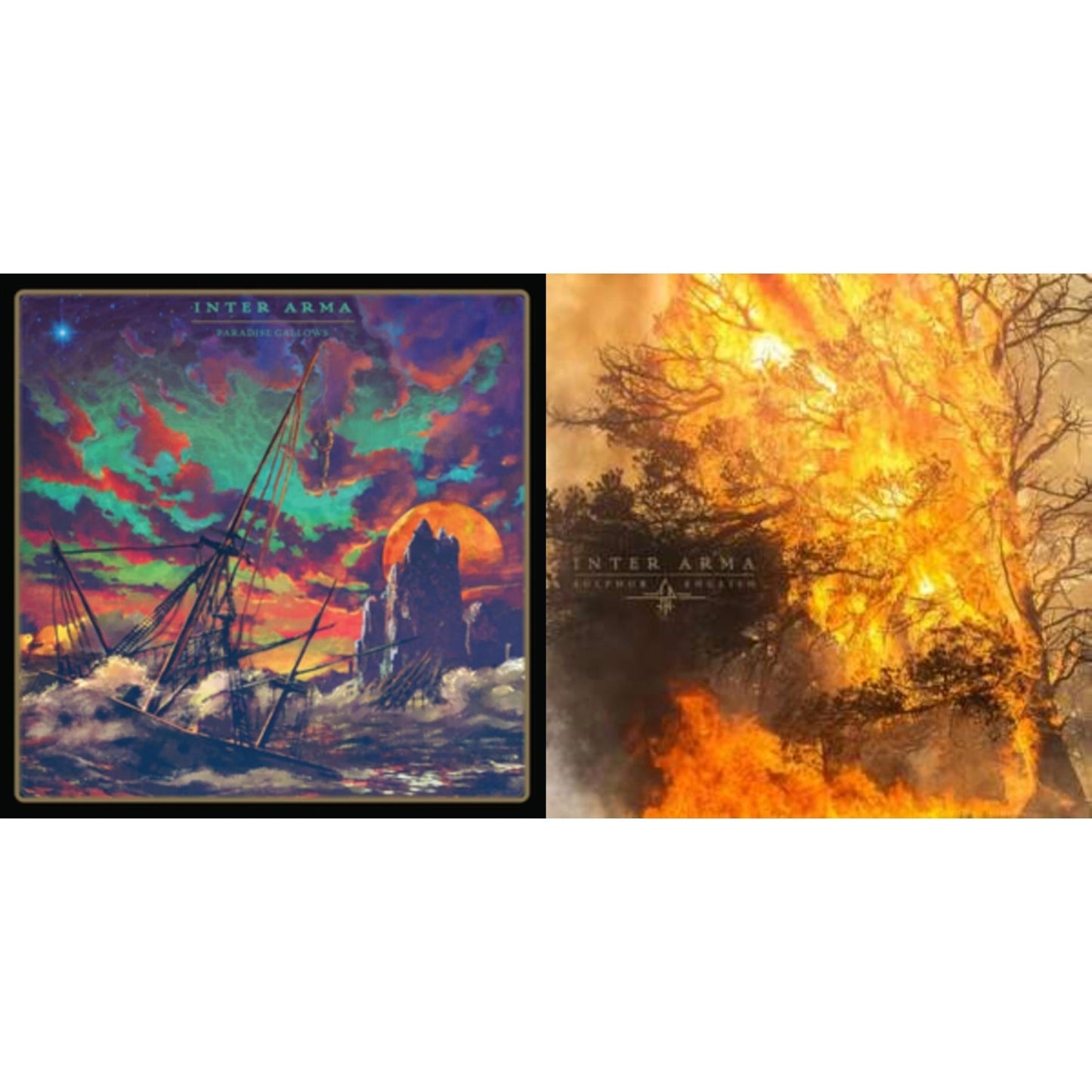 Inter Arma - Paradise Gallows (Mint Green & Grimace Purple Galaxy Merge Vinyl/2LP) & Sulphur English (Gold Nugget Vinyl/2LP)