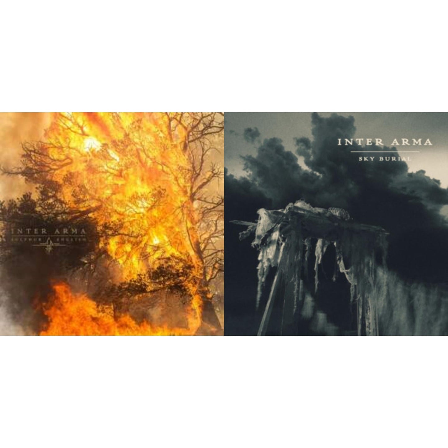 Inter Arma - Sky Burial (Coke Bottle Green With Aqua Blue, Bone White & Silver Splatter LP Vinyl) & Sulphur English (Gold Nugget Vinyl/2LP)