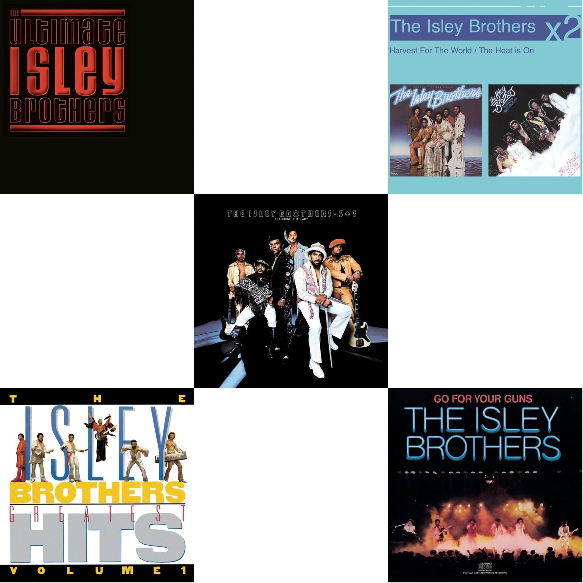 Isley Brothers - Ultimate Isley Brothers & Isley Brothers Greatest Hits Vol.1 & 3 Plus 3 & Heat Is On & Go For Your Guns - CD Bundle