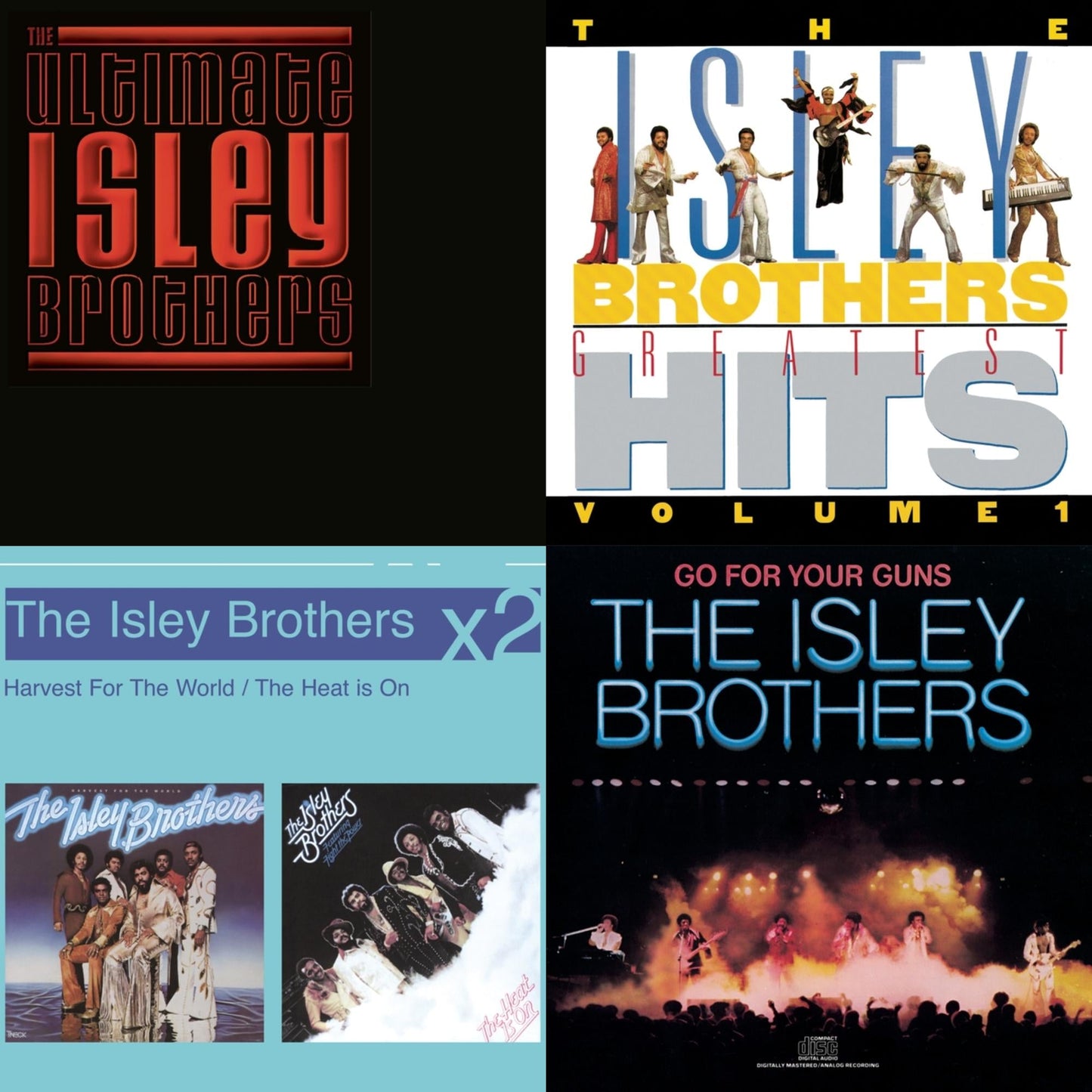 Isley Brothers - Ultimate Isley Brothers & Isley Brothers Greatest Hits Vol.1 & Heat Is On & Go For Your Guns - CD Bundle