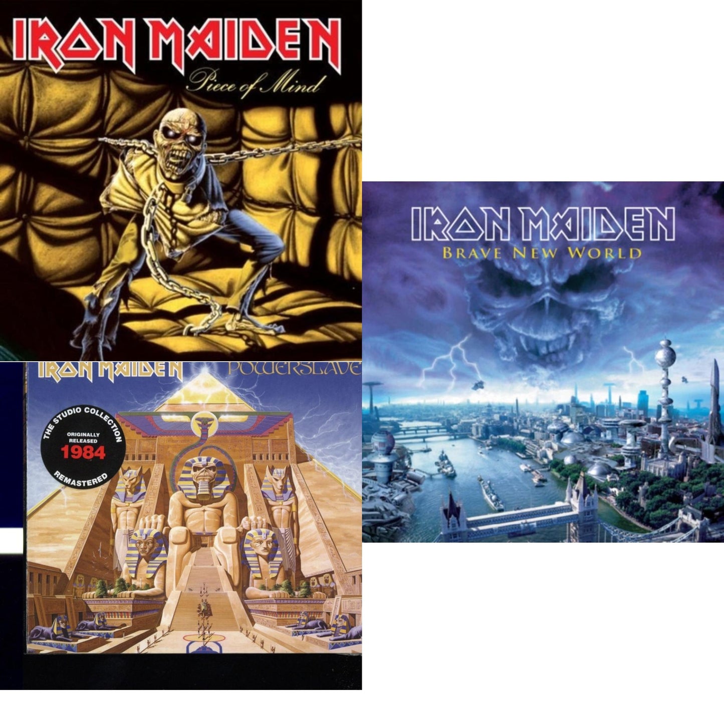 Iron Maiden - Piece Of Mind & Powerslave & Brave New World - CD Bundle