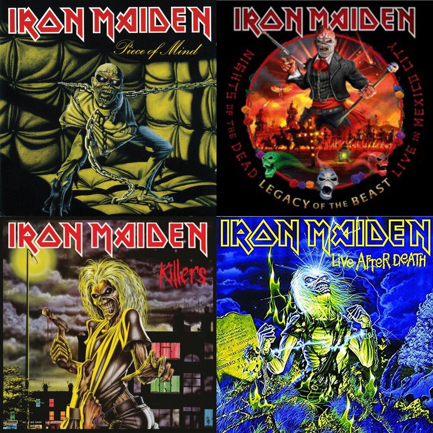 Iron Maiden - Piece Of Mind & Nights Of The Dead, Legacy Of The Beast: Live In Mexico City (X) (3LP/180G) & Killers & Live After Death