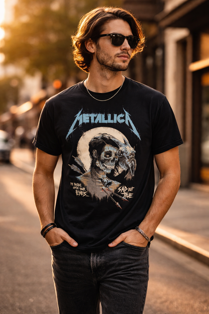 Metallica Sad But True Poster Mens T Shirt Officially Licensed