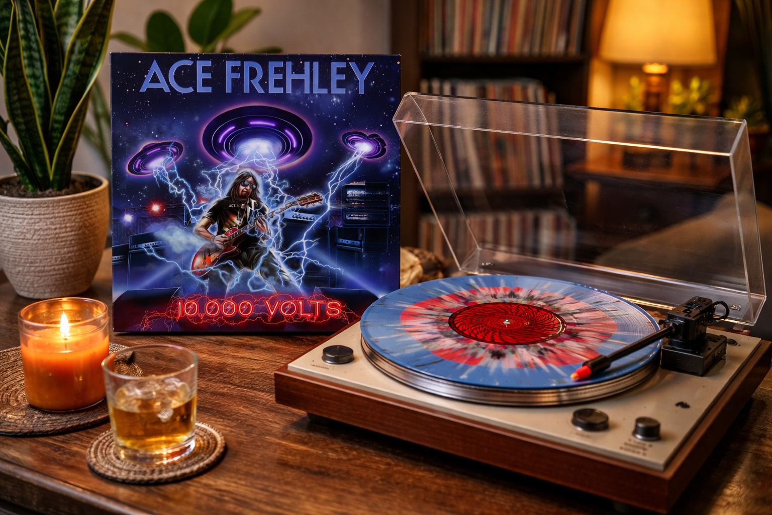 Ace Frehley - 10,000 Volts Color In Color Splatter Vinyl Record