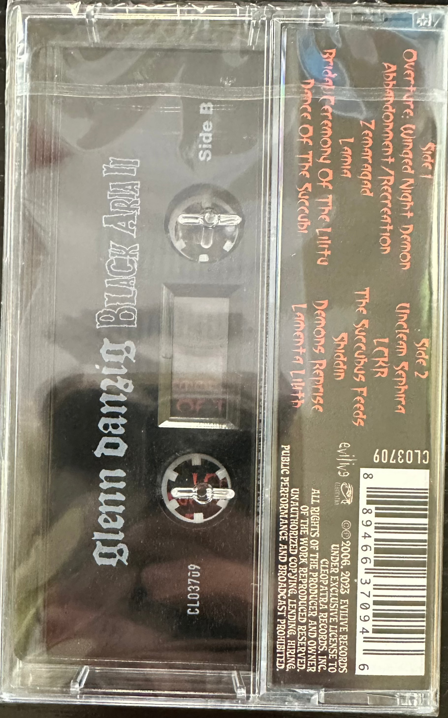 Glenn Danzig - Black Aria II Cassette Tape