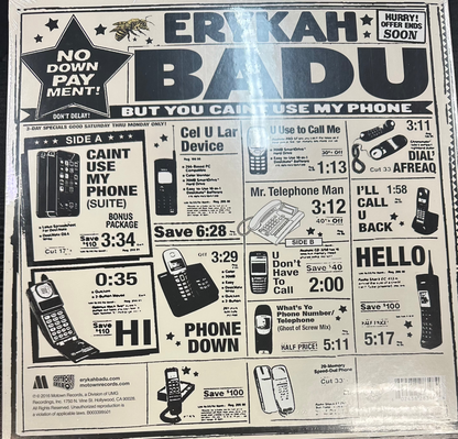 Erykah Badu – But You Caint Use My Phone (Color) LP Vinyl Record