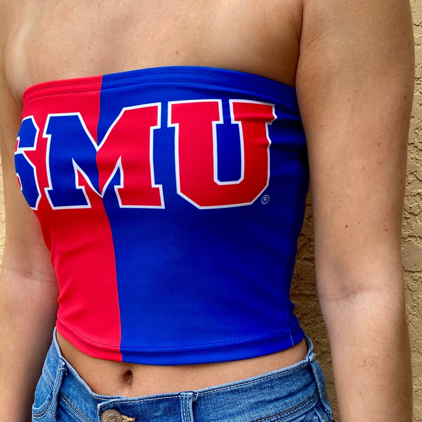 SMU Mustangs Two Tone Womens Tube Top Officially Licensed