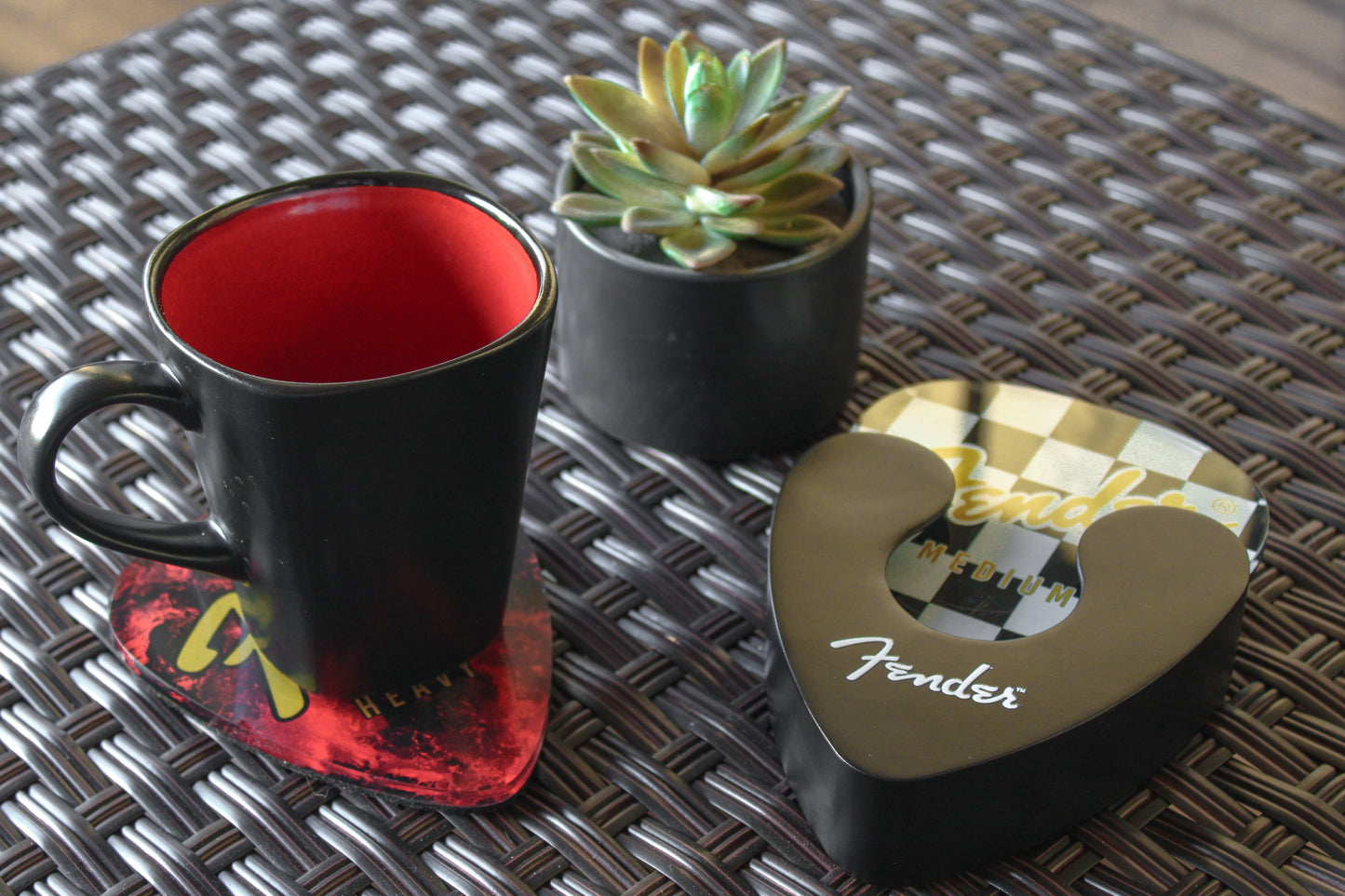 Fender Guitar Pick Shaped Coasters (Set of 4)