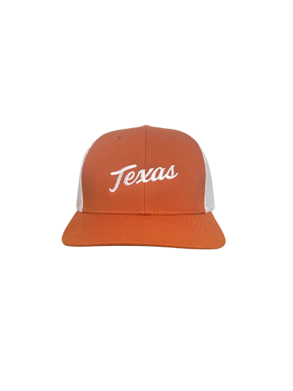 Texas Longhorns / Texas Script Embroidered / Hats / UT9112 / MM Hat