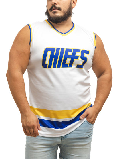 Slapshot Charlestown Chiefs Hanson #18 White Hockey Tank