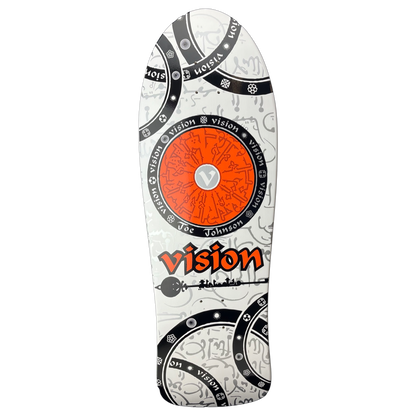 Vision Joe Johnson Hieroglyphics "Double Take" White Gripped 10.25" Skateboard Deck