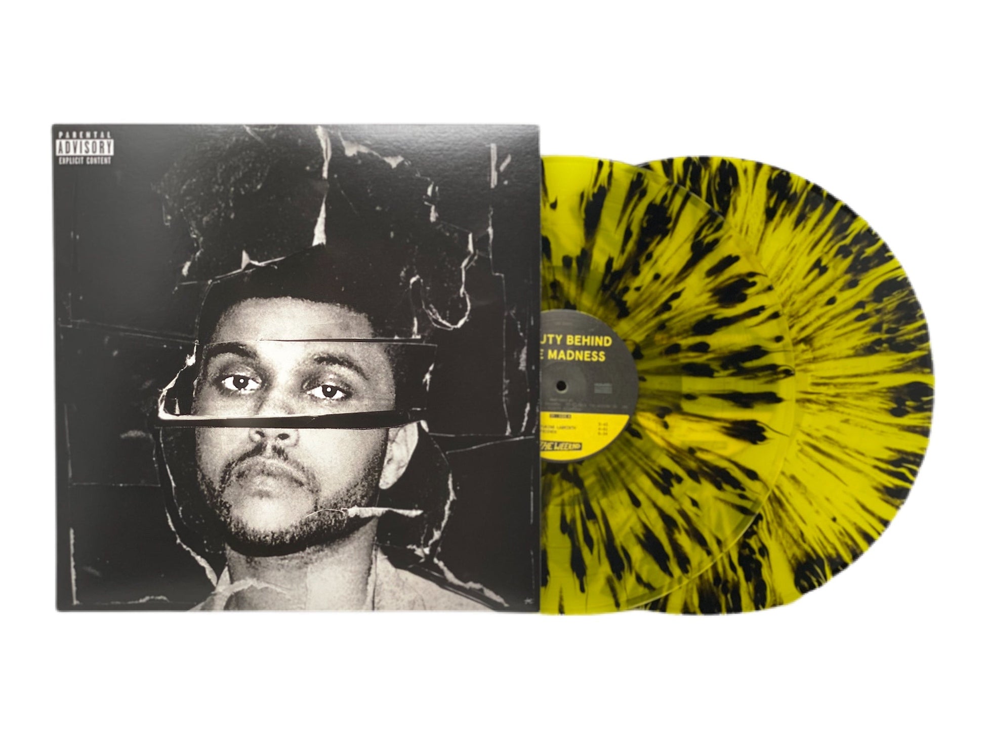The Weeknd Beauty Behind the Madness (Yellow and Black Splatter 5 Year Anniversary Edition Double LP) Vinyl Record