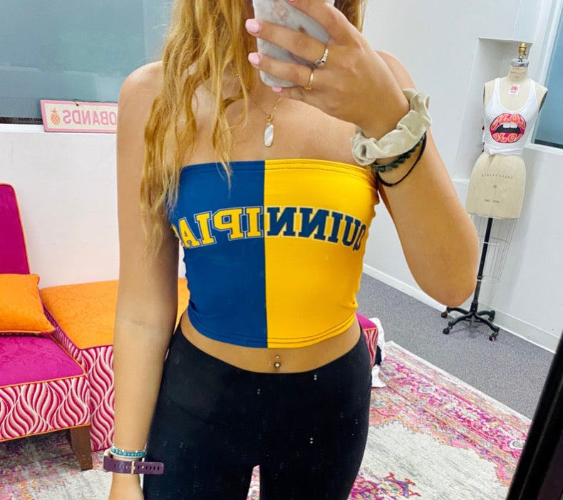 Quinnipiac Two Tone Womens Tube Top Officially Licensed