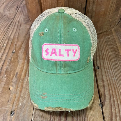 Salty Mesh Trucker Hat Green