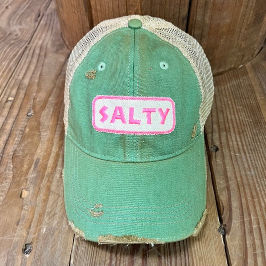 Salty Mesh Trucker Hat Green