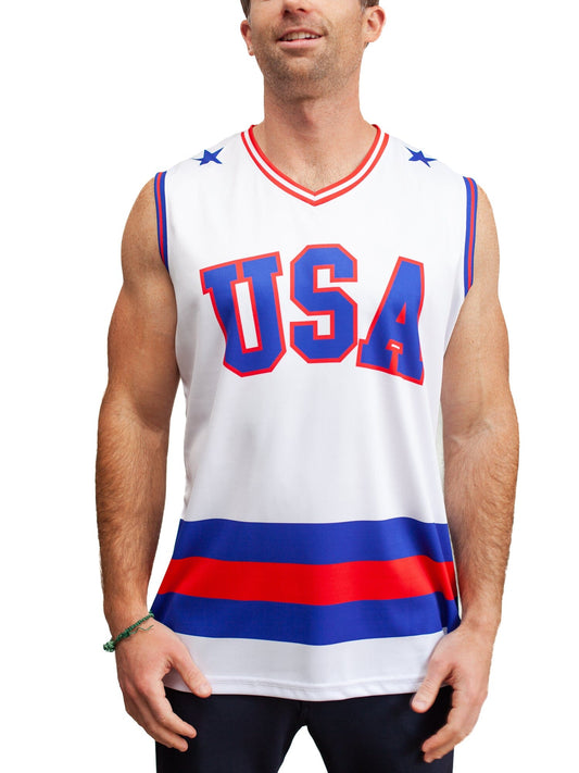 USA Miracle on Ice 1980 Away Hockey Tank