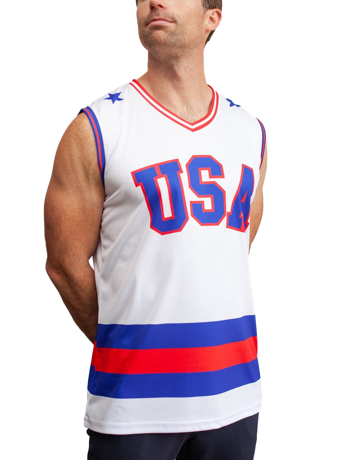 USA Miracle on Ice 1980 Away Hockey Tank