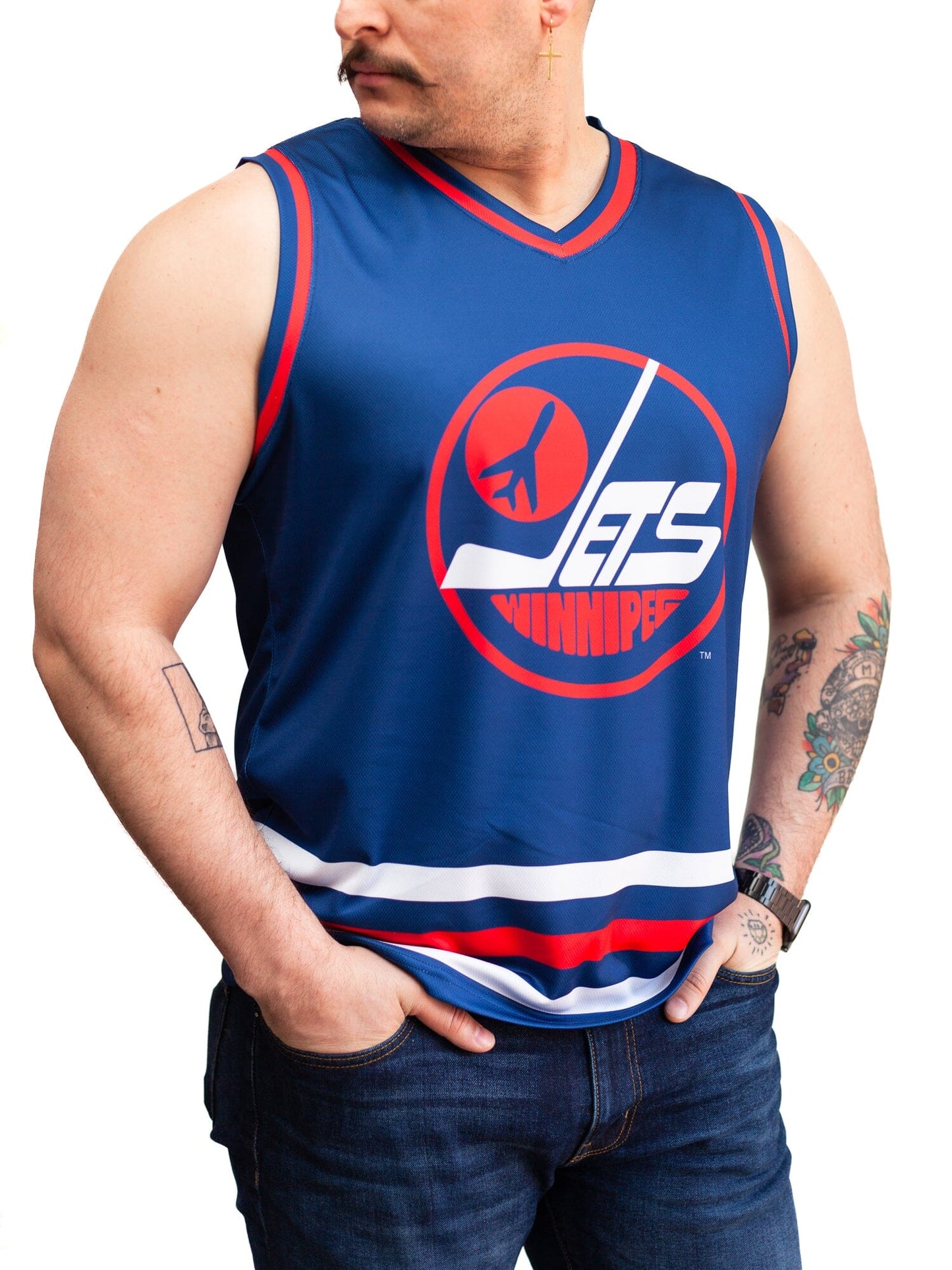 Winnipeg Jets Navy Retro Alternate Hockey Tank