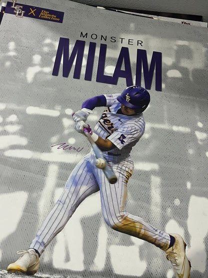 LSU Baseball Monster Milam Signed Poster