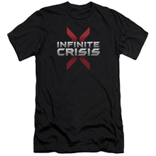 Load image into Gallery viewer, Infinite Crisis Logo Premium Bella Canvas Slim Fit Mens T Shirt Black