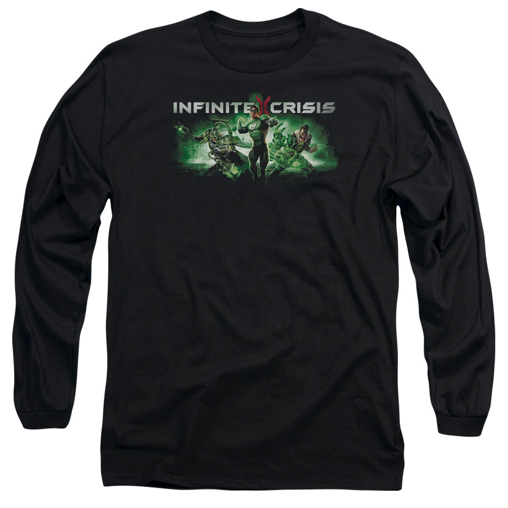 Infinite Crisis Ic Green Mens Long Sleeve Shirt Black Officially Licensed