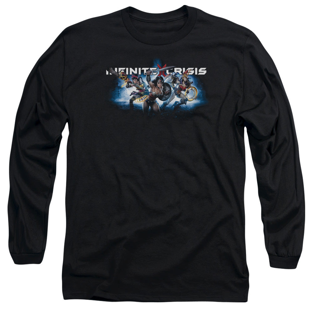 Infinite Crisis Ic Blue Mens Long Sleeve Shirt Black Officially Licensed