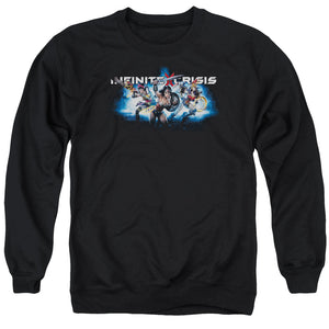 Infinite Crisis Ic Blue Mens Crewneck Sweatshirt Black