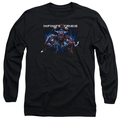 Infinite Crisis Ic Super Mens Long Sleeve Shirt Black Officially Licensed