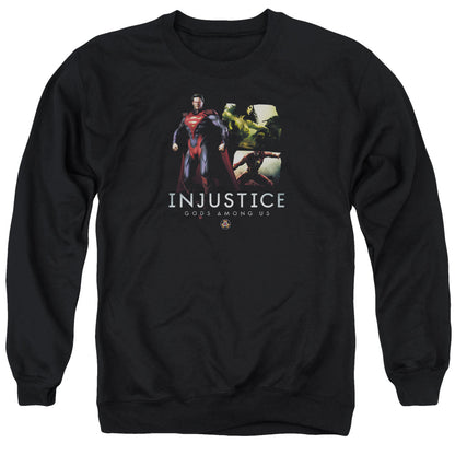 Injustice Gods Among Us Supermans Revenge Mens Crewneck Sweatshirt Black