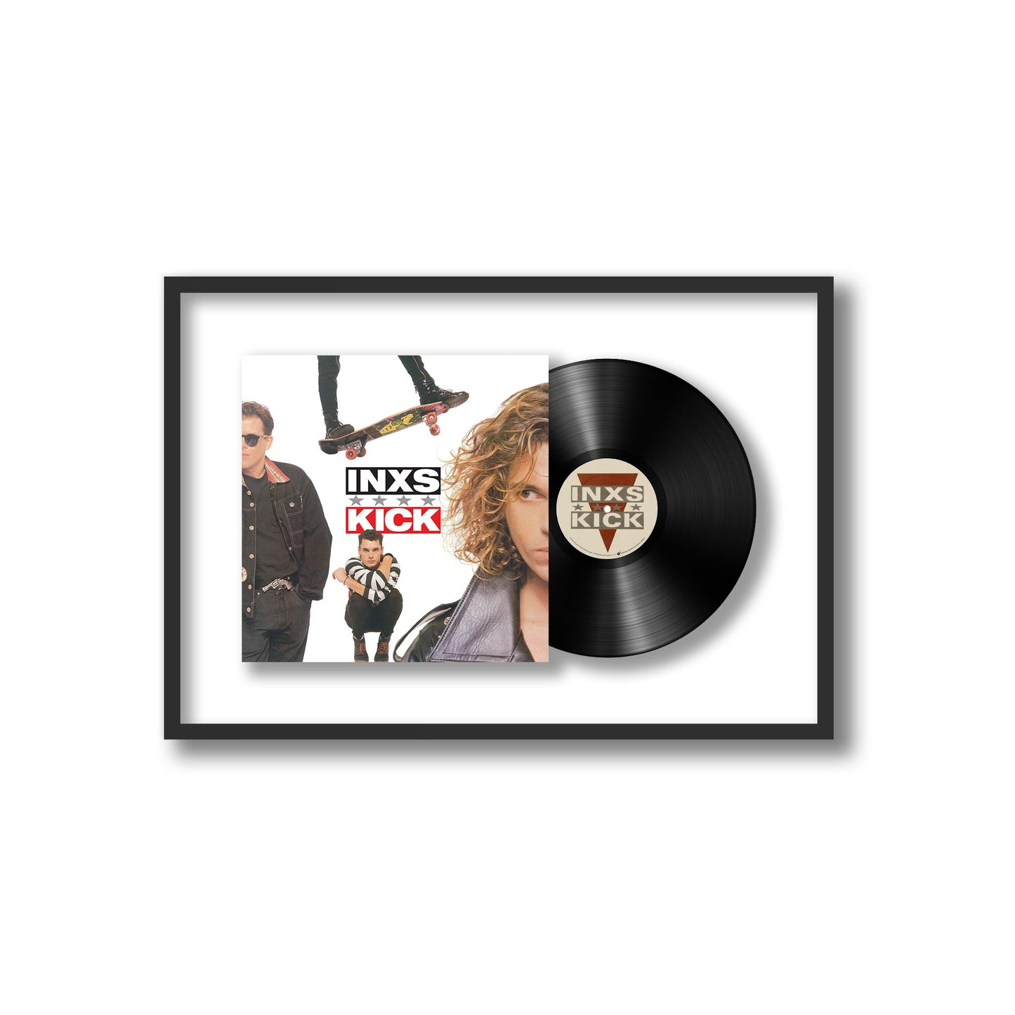 INXS KICK Framed Vinyl Record