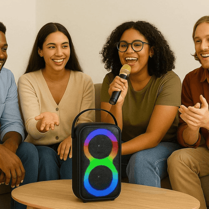 IQ Sound Karaoke Kraze 2x 4-Inch Portable Bluetooth Speaker