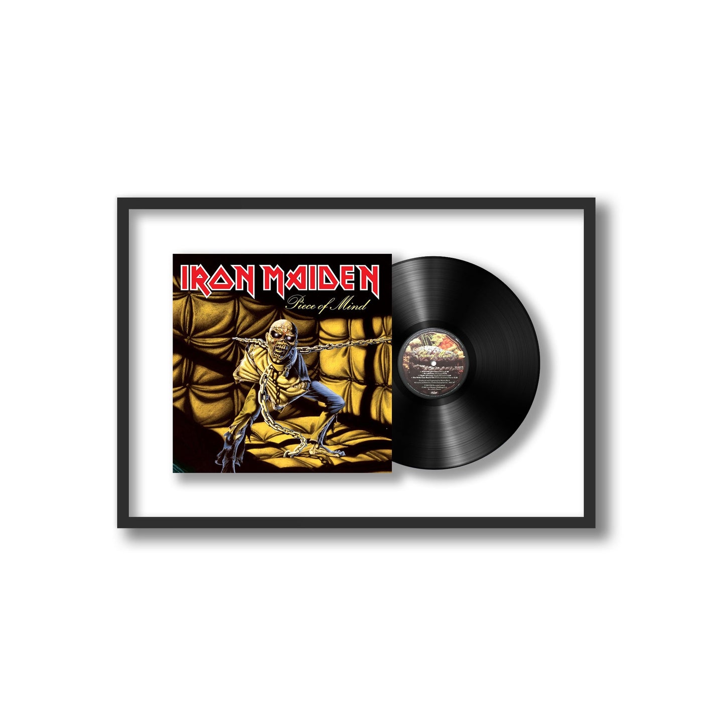 Iron Maiden Piece of Mind Framed Vinyl Record